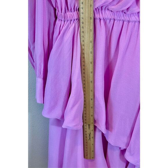 NWOT Studio by Preen Debenham Designer Lavender Long Sleeve Tiered Midi Dress 10 - Picture 7 of 11